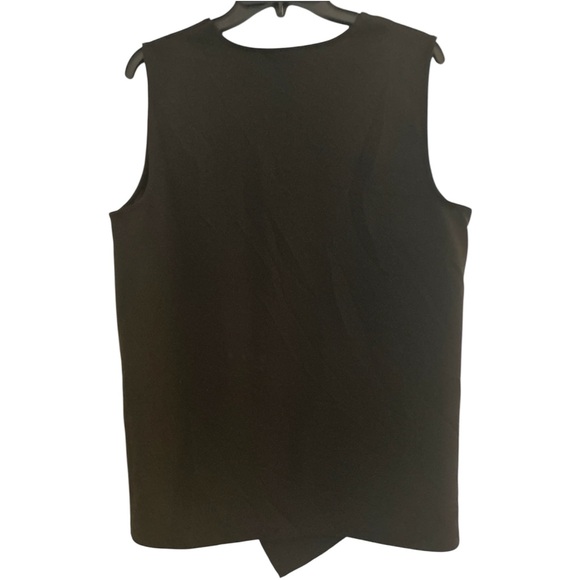 Alfani Women’s Asymmetrical Zip-Front Sleeveless Blouse Black Size XXL - Picture 4 of 6